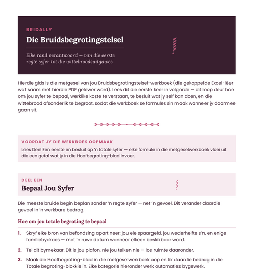 Die Bruidsbegrotingstelsel