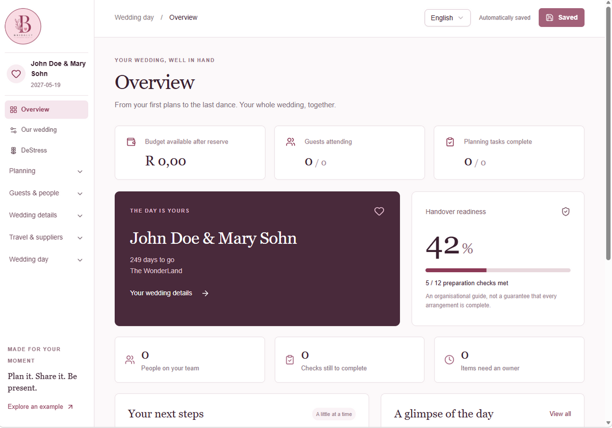 Bridally Complete Wedding Planner + DeStress