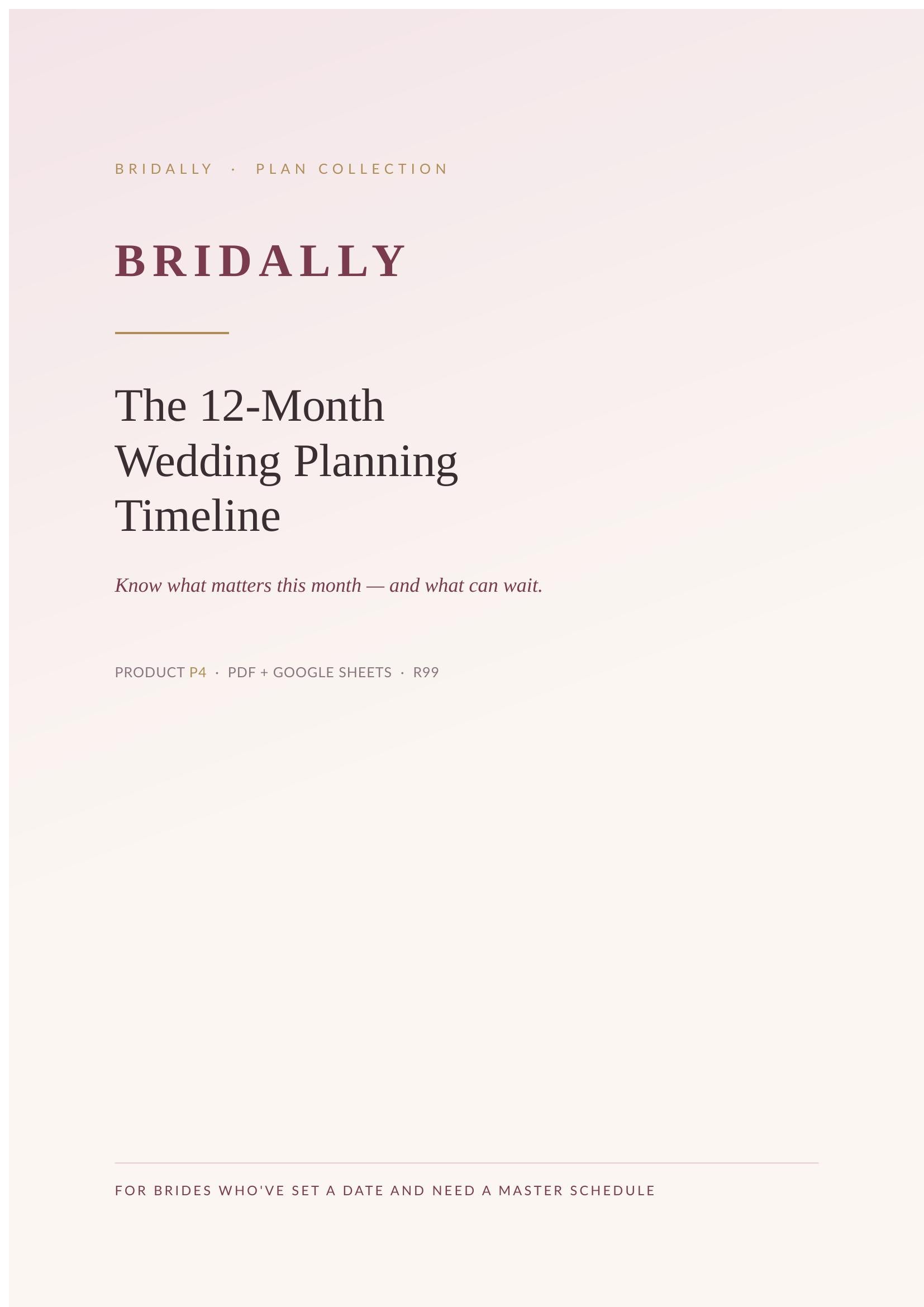 The 12-Month Wedding Planning Timeline