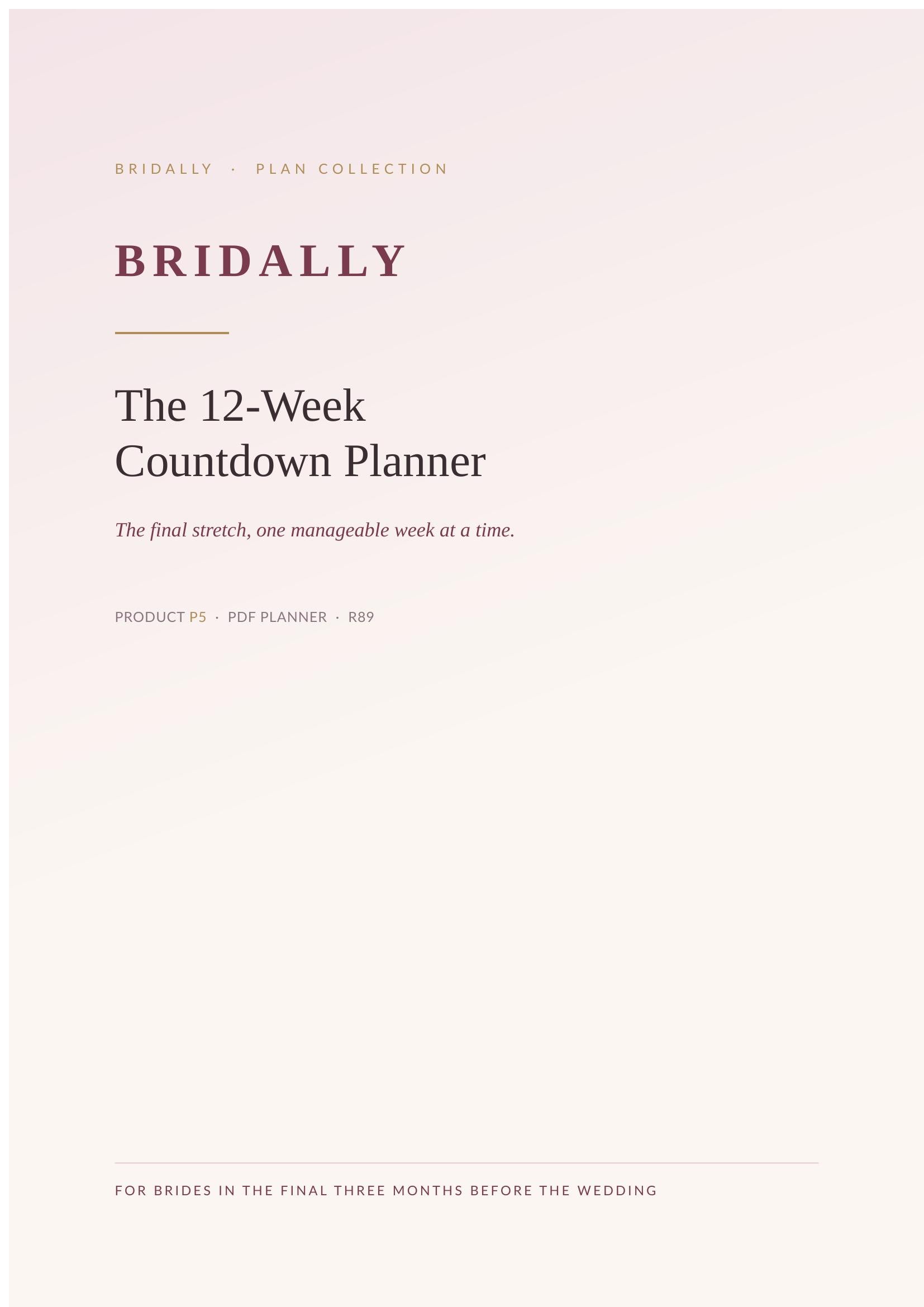 The 12-Week Countdown Planner