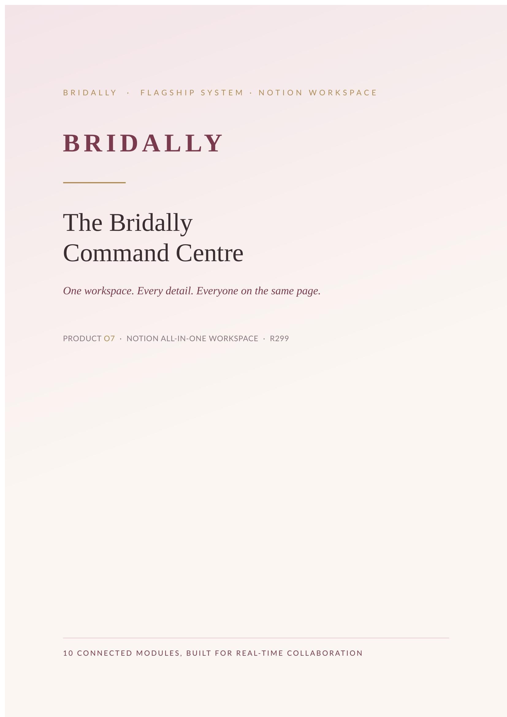 The Bridally Command Centre