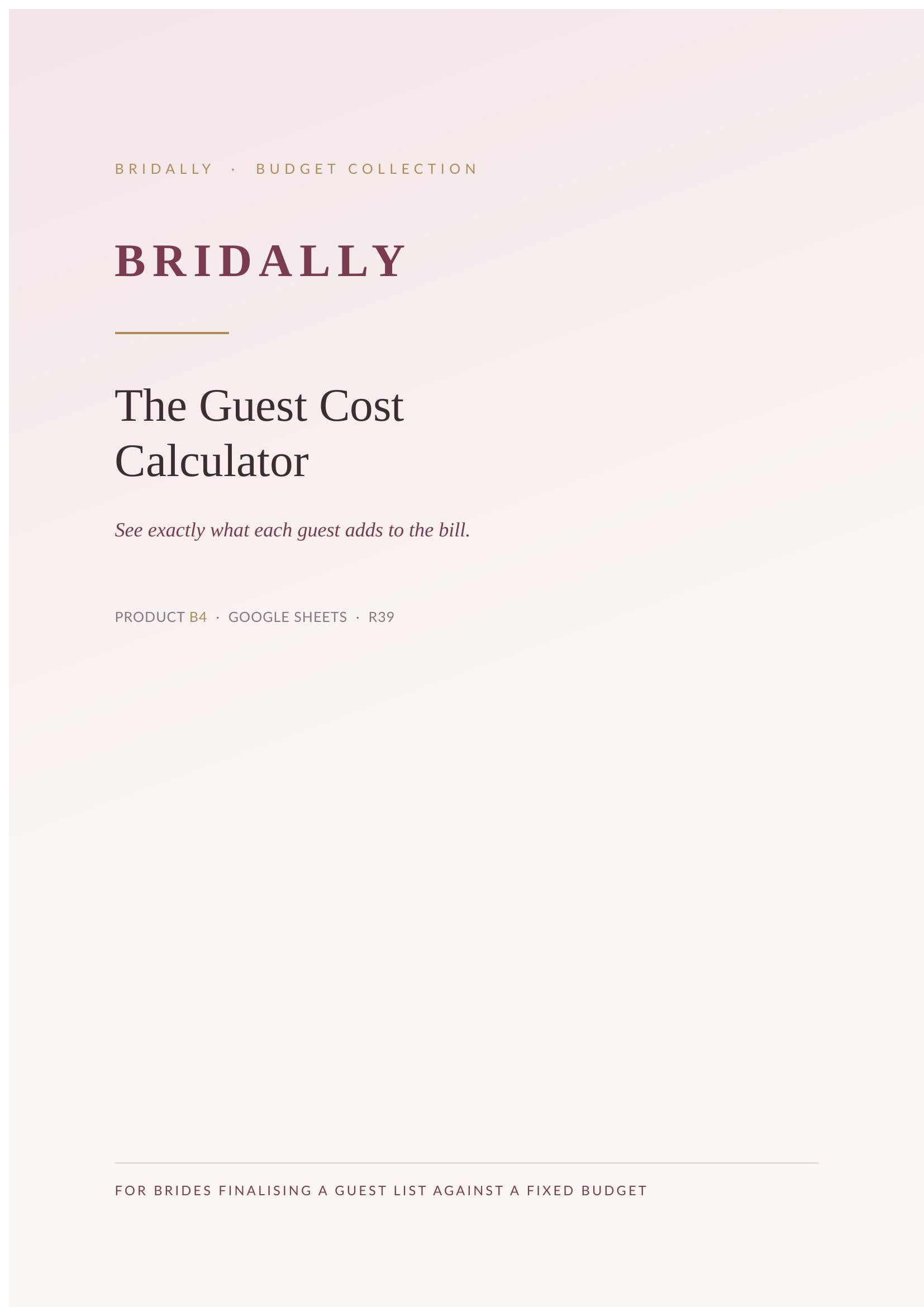 The Guest Cost Calculator