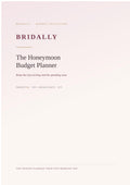 The Honeymoon Budget Planner