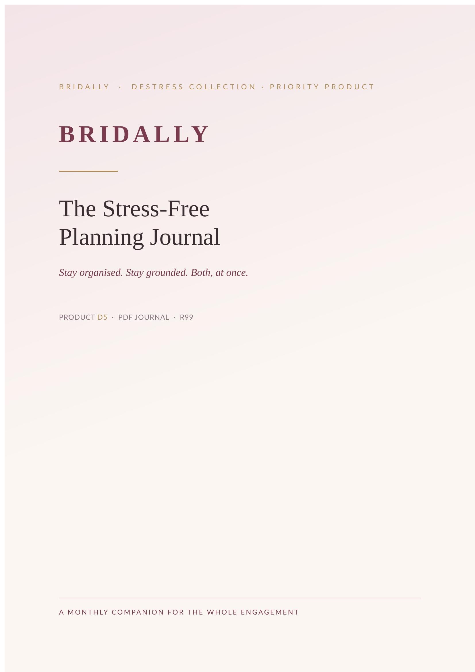 The Stress-Free Planning Journal