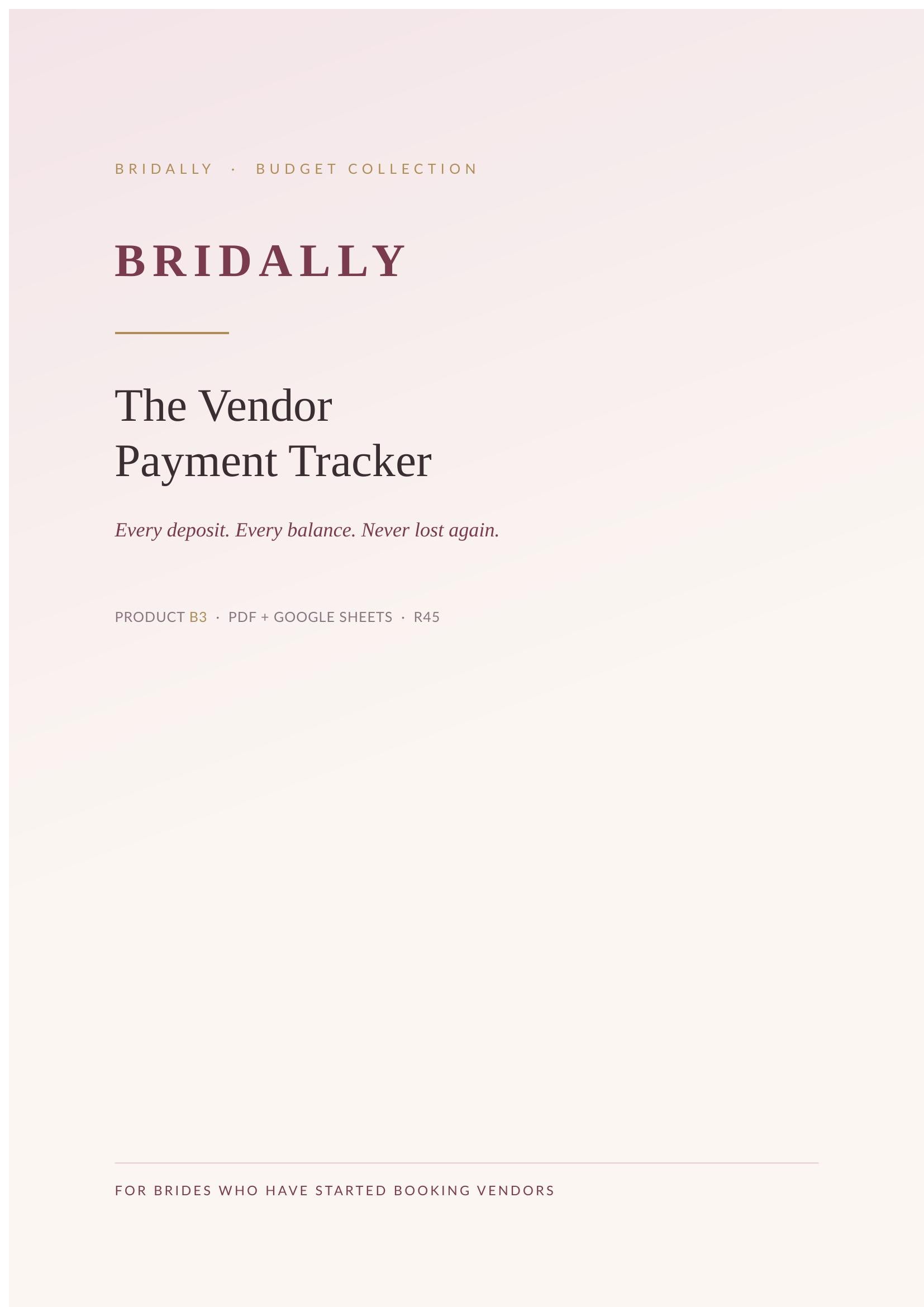 The Vendor Payment Tracker