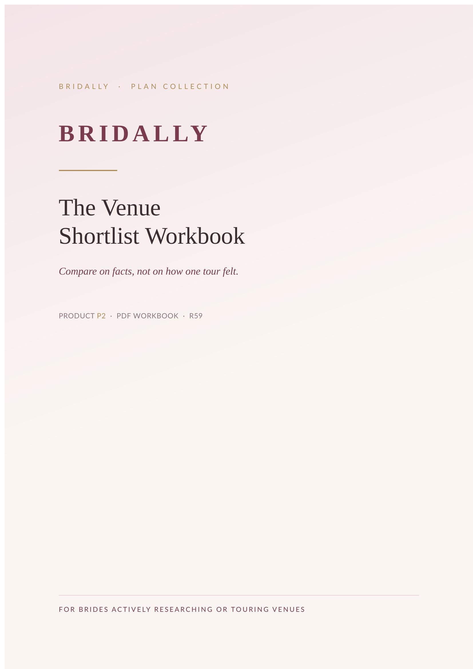 The Venue Shortlist Workbook
