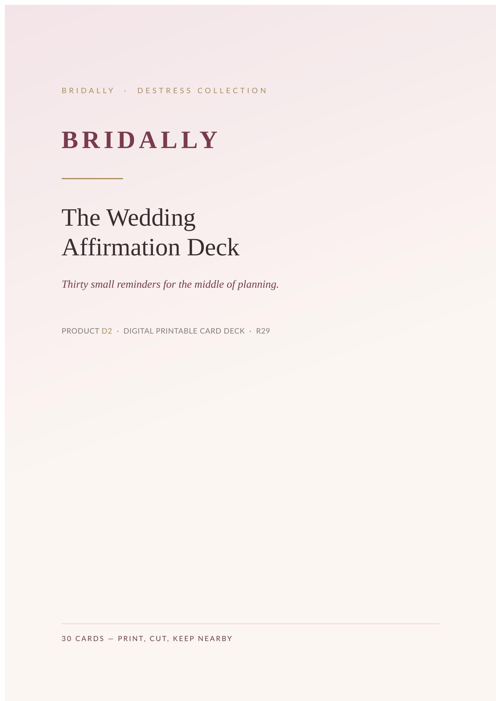 The Wedding Affirmation Deck