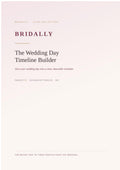 The Wedding Day Timeline Builder