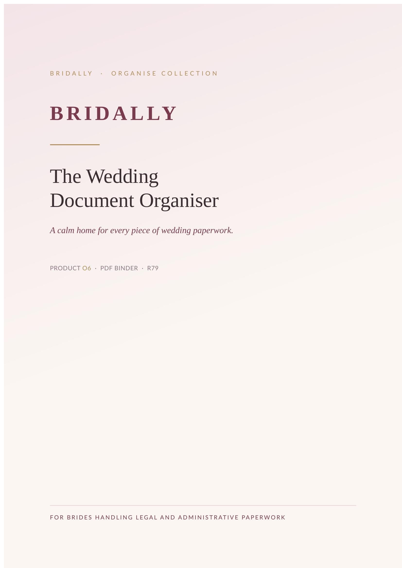 The Wedding Document Organiser